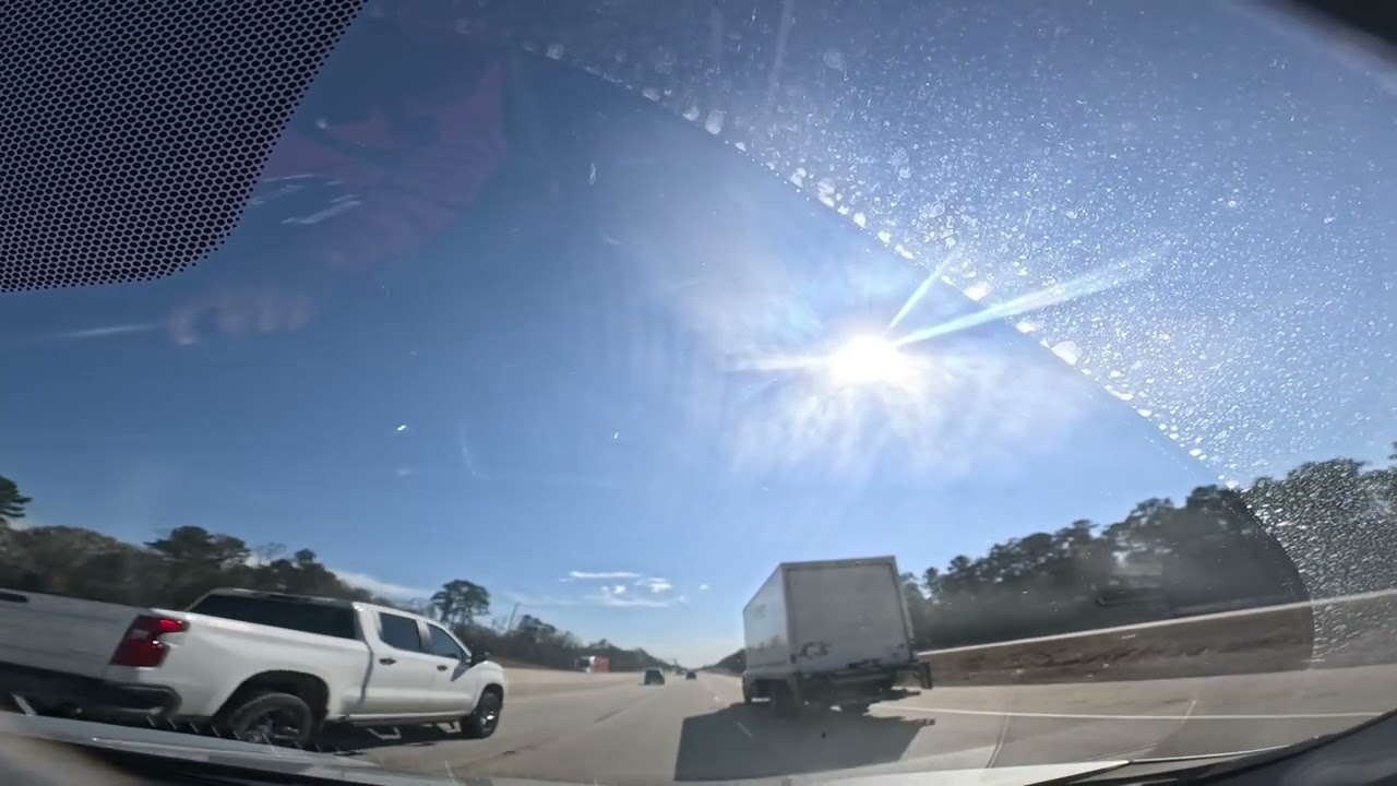 Golden Afternoon Drive on The Most Busiest Highway in Texas