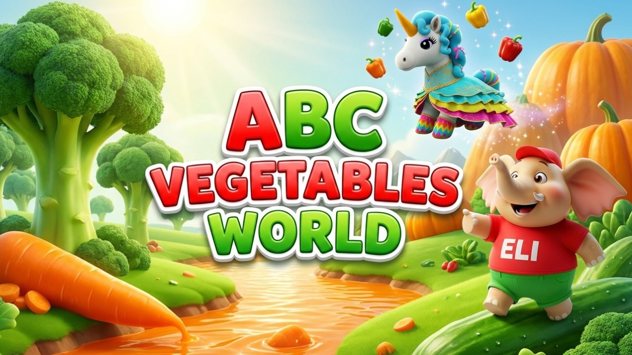 ABC Vegetables World | Explore the Magic Veggie Planet | Elephant ELI & Unicorn | ABC Spotlight