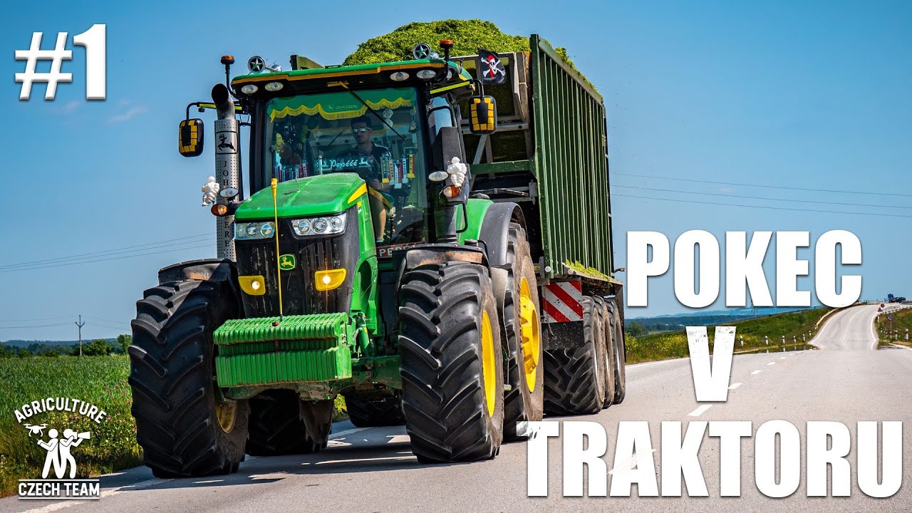 Pokec v Traktoru #1 | Odvoz senáže s John Deere 7290R + Fliegl Gigant | Dynín A.s.