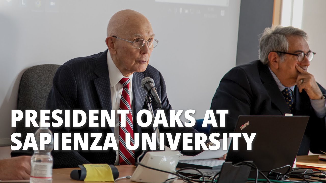 AUDIO: President Dallin H. Oaks Speaks at Sapienza University in Rome