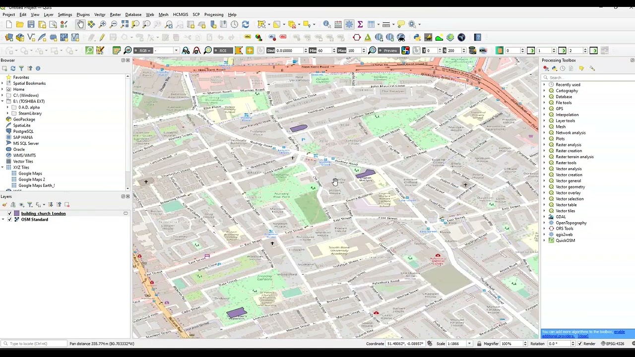 QGIS - Importing OpenStreetMap (OSM) Vectors