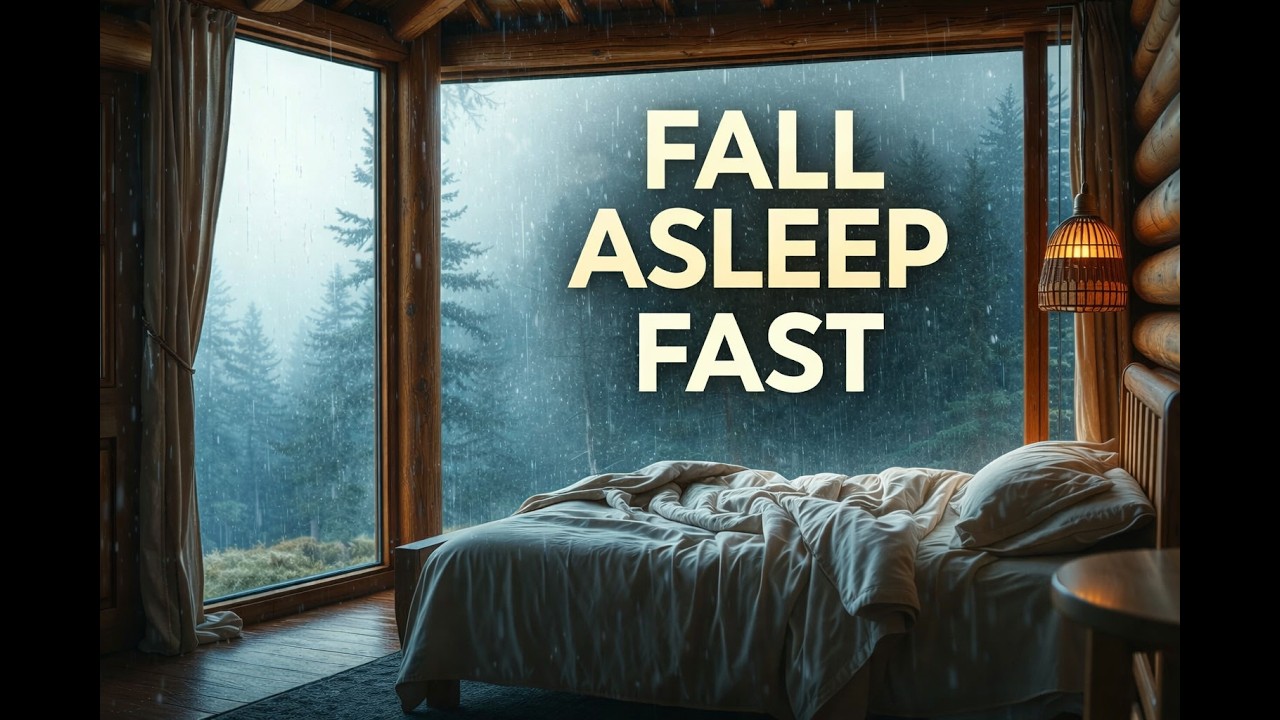Rain on Window Sleep 🌧️ Fall Asleep Fast in 5 Minutes | Cozy Cabin Rain Sounds for Deep Sleep
