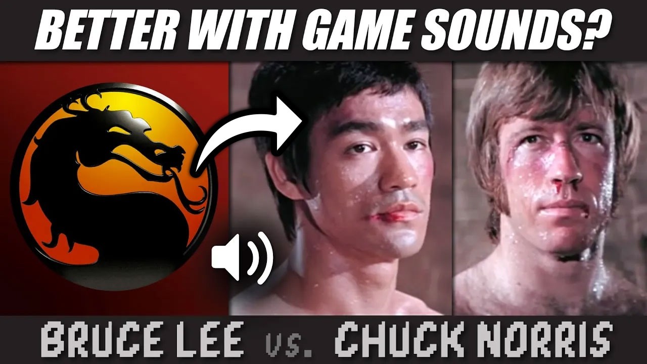 LEE v NORRIS dubbed with MORTAL KOMBAT sounds!  |  RetroSFX Mashups