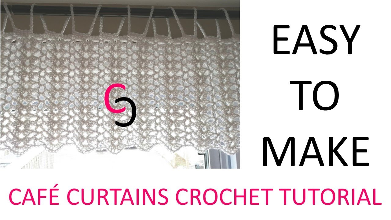 Easy Crochet Cafe Curtains - Tutorial
