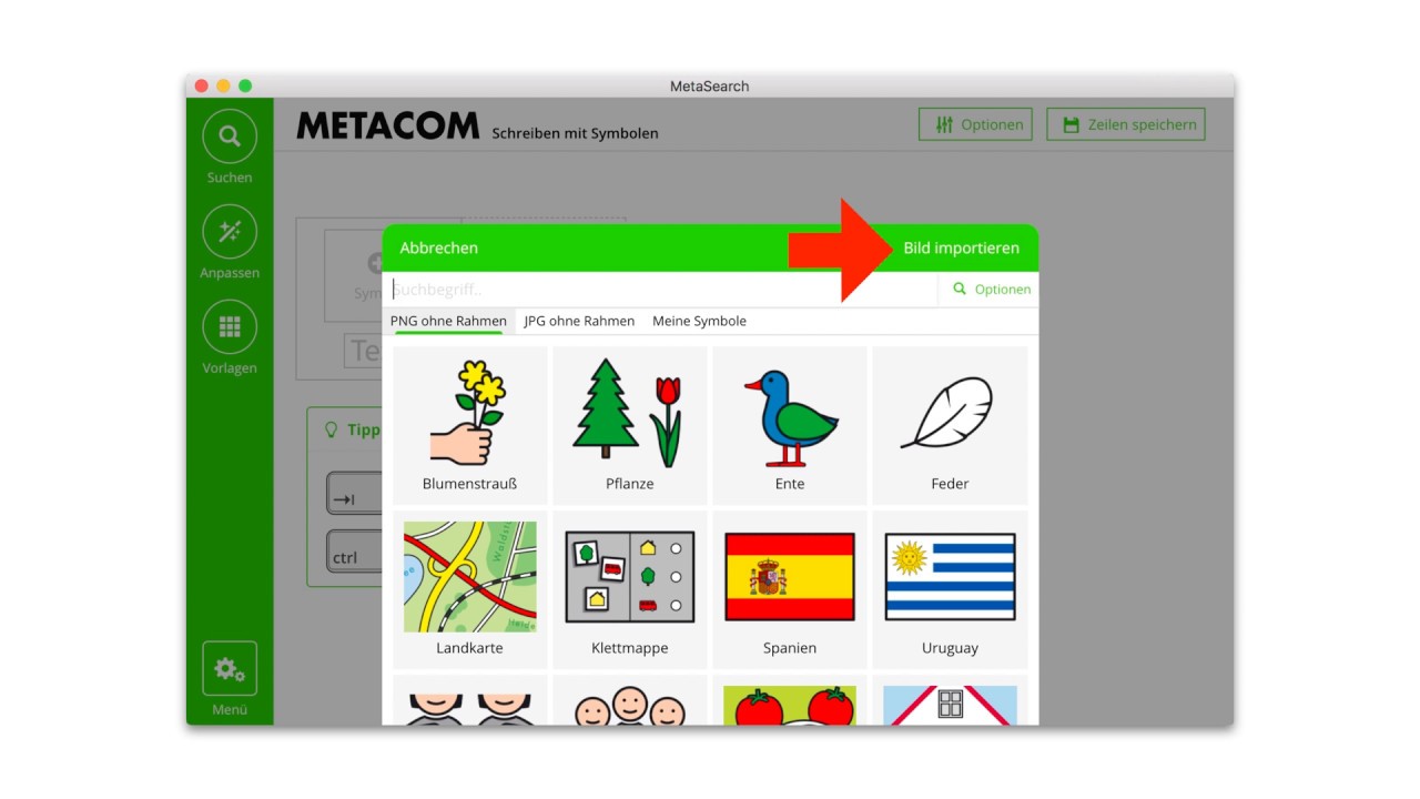 Eigene Bilder in MetaSearch verwenden