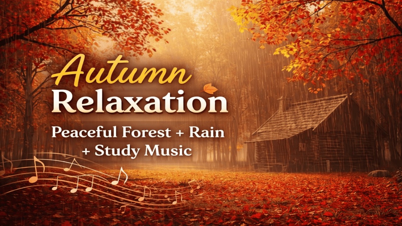 Peaceful Autumn Rain in a Forest Cabin 🌧️ Cozy Ambience for Focus & Inner Peace