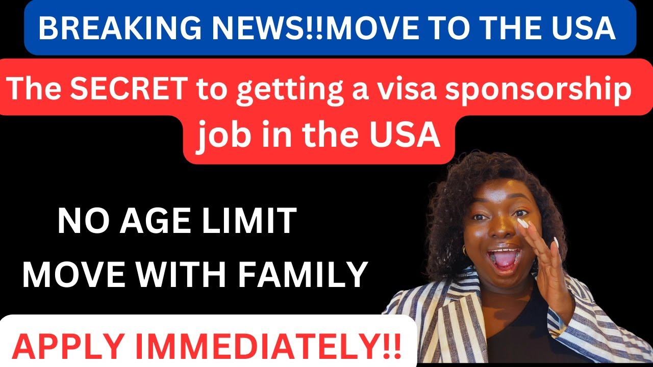 MOVE TO THE USA : The SECRET to getting a visa sponsorship job in the USA |MOVE WITH FAMILY#usajobs