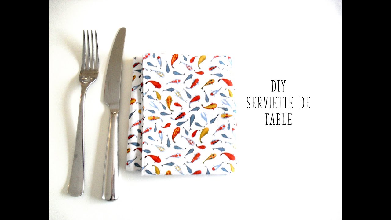 Coudre une serviette de table, tuto couture serviette