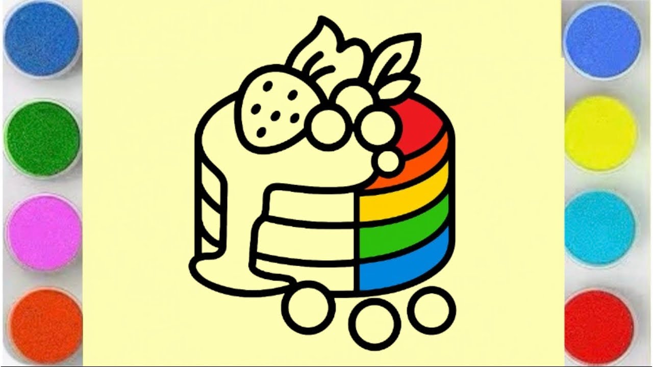 Sand Painting Cute Cake | Fun Sand Art for Kids