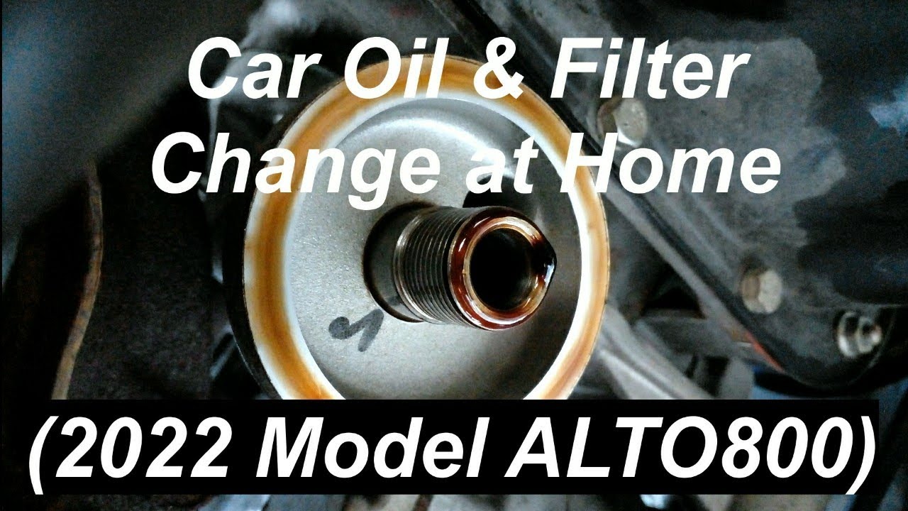 Car Oil and Filter Change at Home (2022 model Alto800)