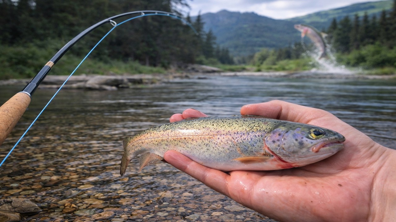 Ловля форели в регионе 3 Британской Колумбии | Нахлыстовая ловля форели (кумжи и радужной форели)
