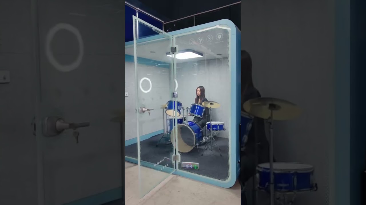 Home of the drum kit is the soundproof room.