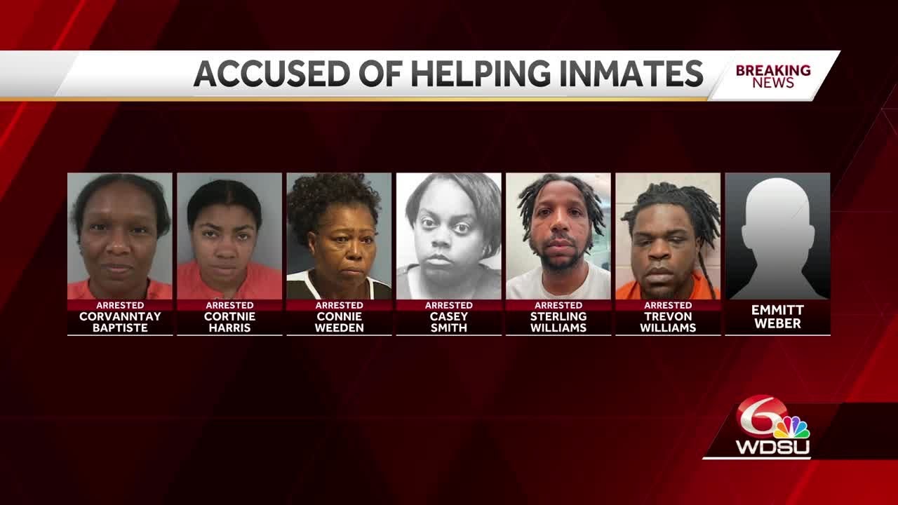 7 people arrested for allegedly helping escaped inmates