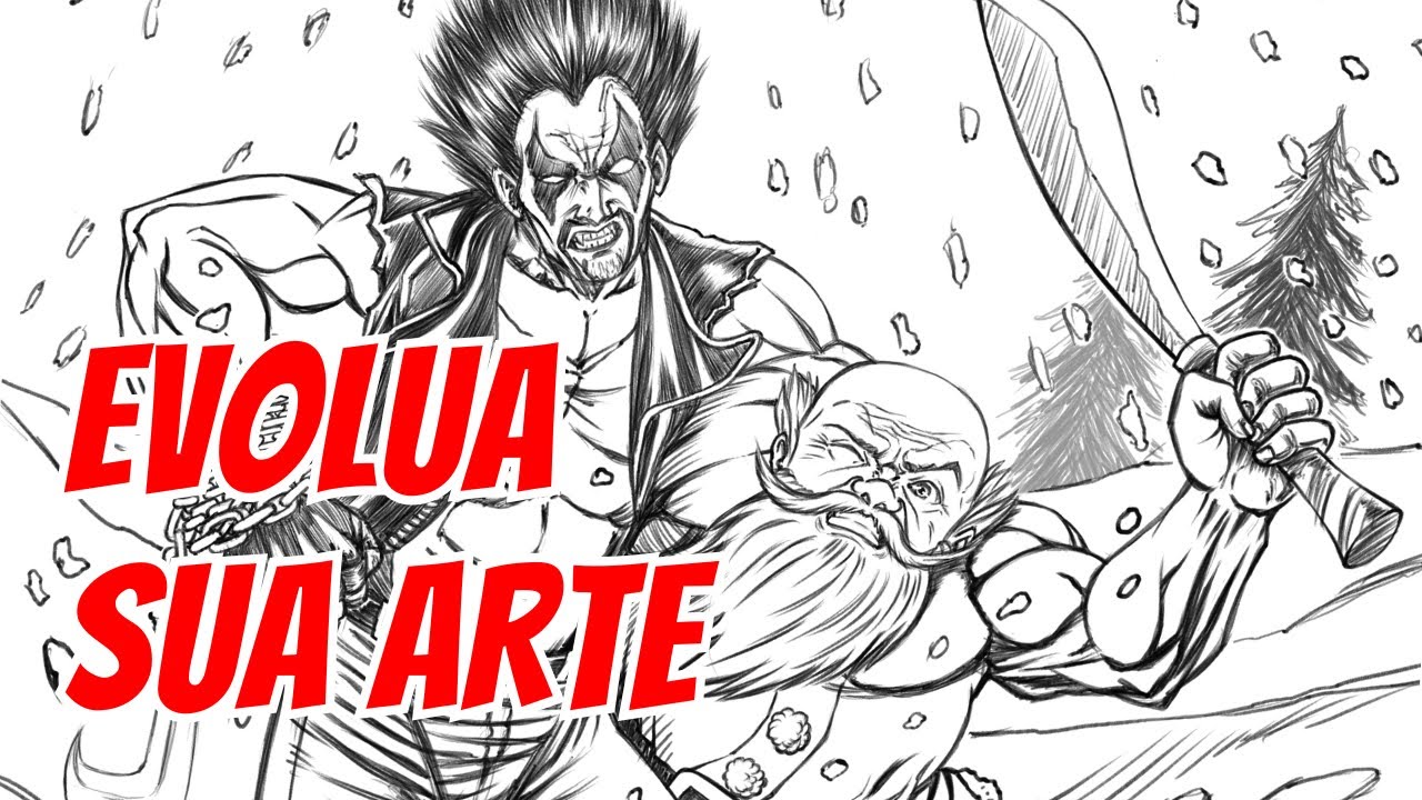Lobo da Dc - Desenho rápido - Lobo versos Papai Noel
