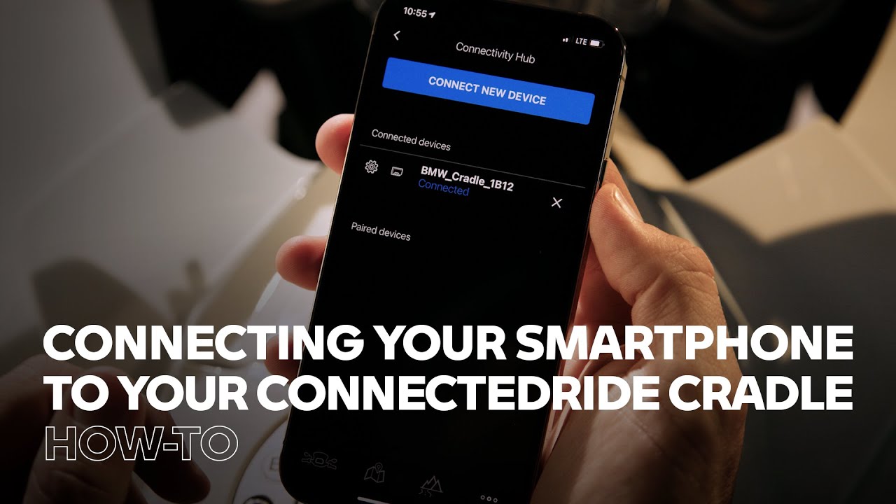 Как подключить смартфон к держателю ConnectedRide