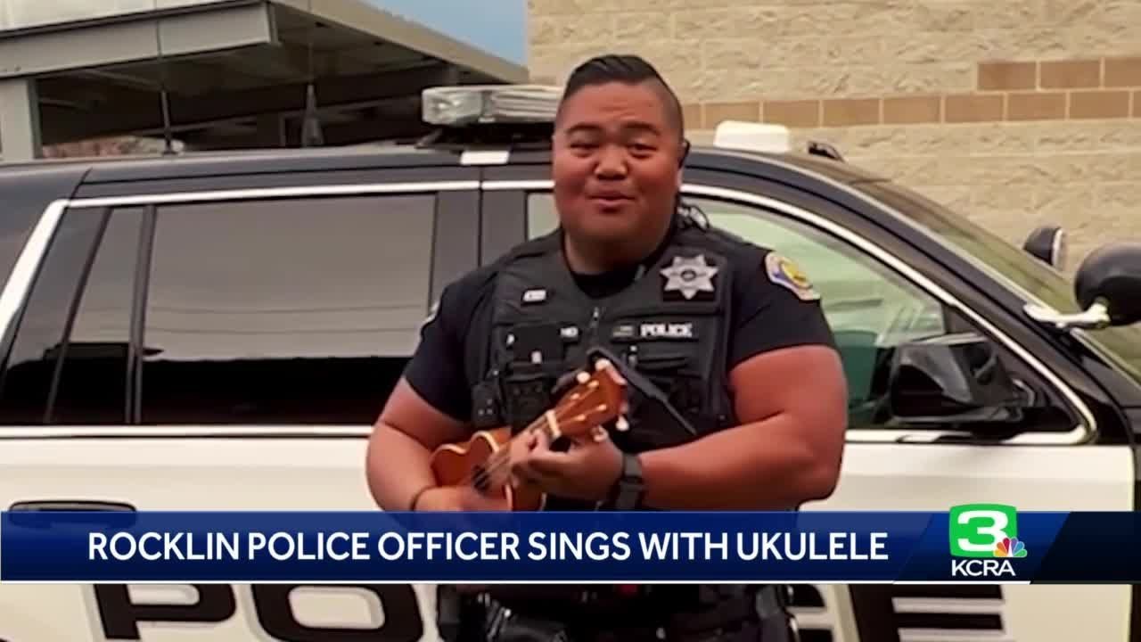 'Sharing aloha': Rocklin officer from Hawaii gets attention for ukulele, singing skills after bust