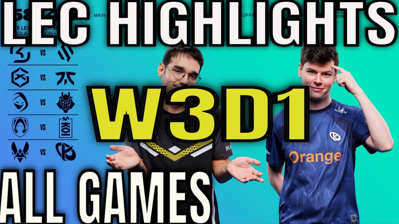 LEC Highlights ALL GAMES W3D1 | Week 3 Day 1