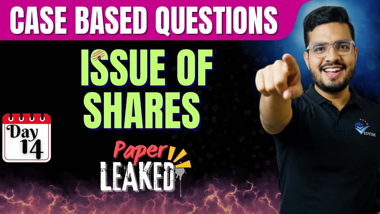 ISSUE OF SHARES CASE BASED MOST IMPORTANT QUESTIONS | CLASS 12 CH-1 | COMPANY ACCOUNTS