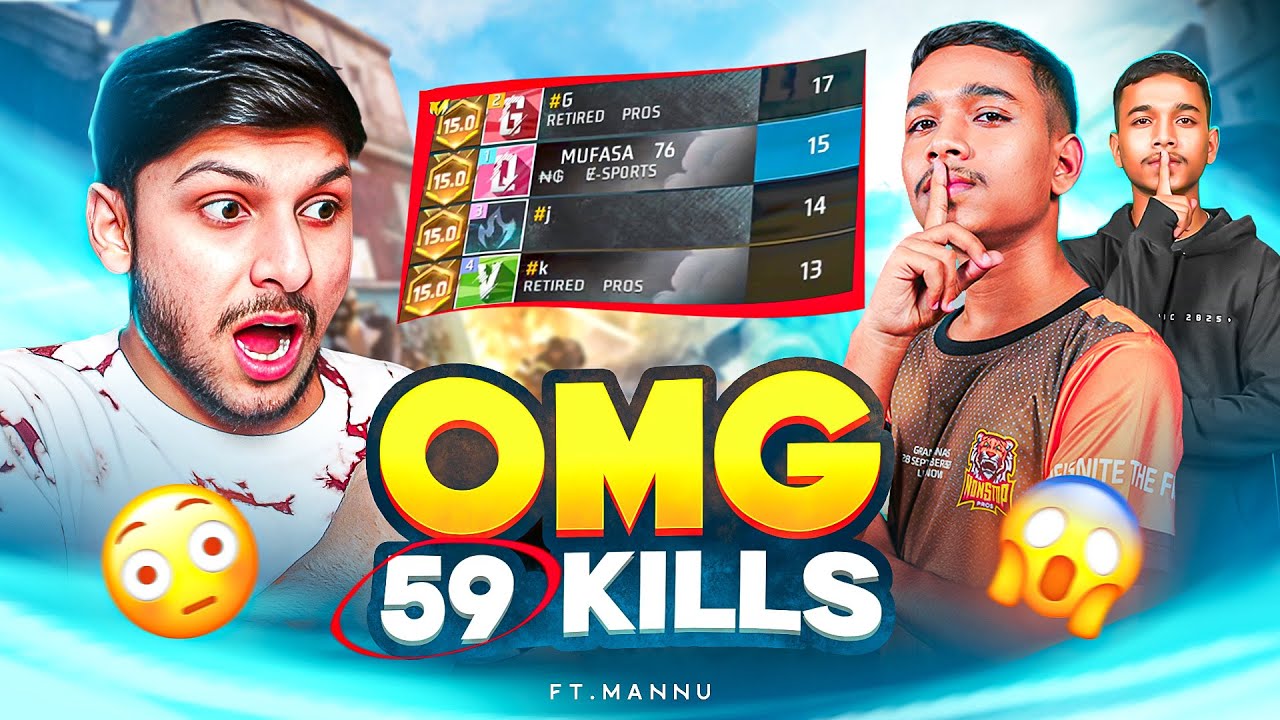 OMG 😬 59 Kills By NG NEW TEAM ❓|| HOW TO DO 50+ Kills in FFC MODE 🧡 @NonstopGaming_ 