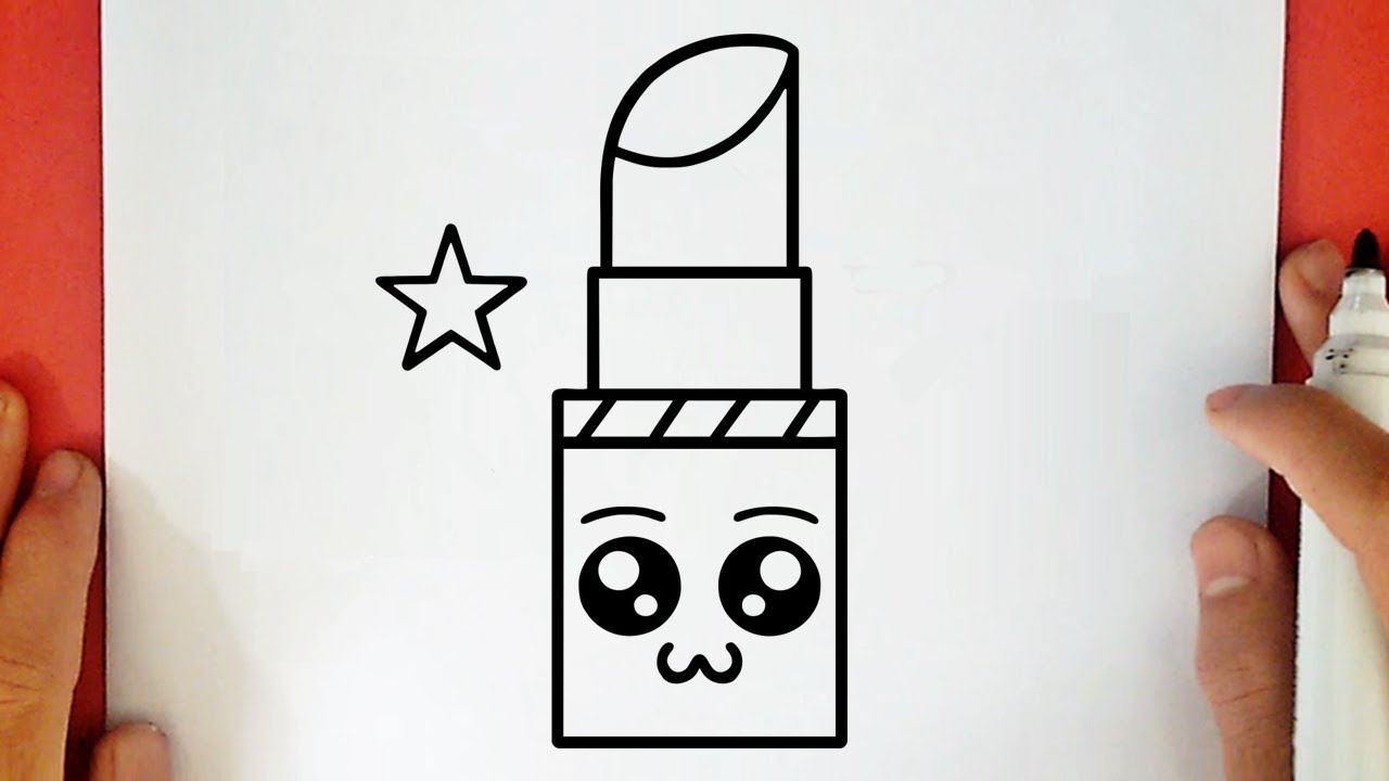 COMMENT DESSINER UN ROUGE À LÈVRES KAWAII