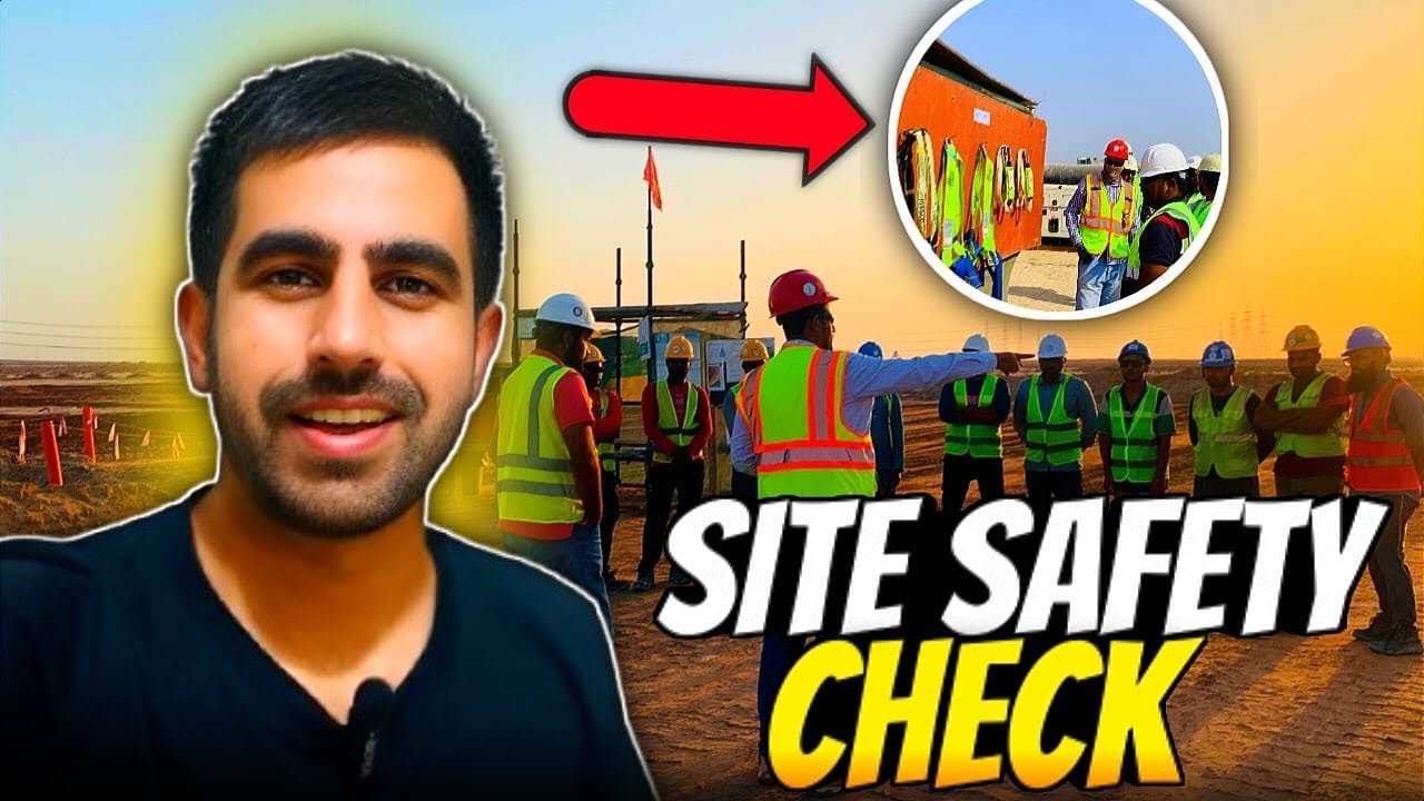 Construction Site Safety Inspection in Saudi Arabia | Safety Officer Vlog | AshfaqKhan Vlog 