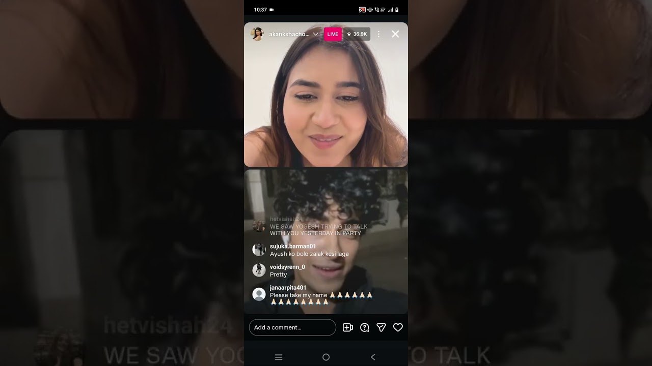 Akanksha and Ayush insta live | Splitsvilla 16
