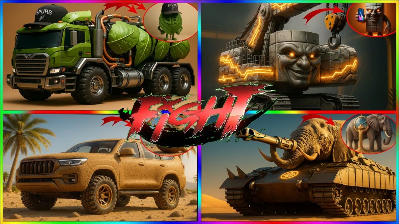 TRUCK🆚CRANE MACHINE🆚BRAINROT EXTINCTION PICKUPTANKER🆚CASTLE🆚TANKCoffin Dance #coffindance #tileshop