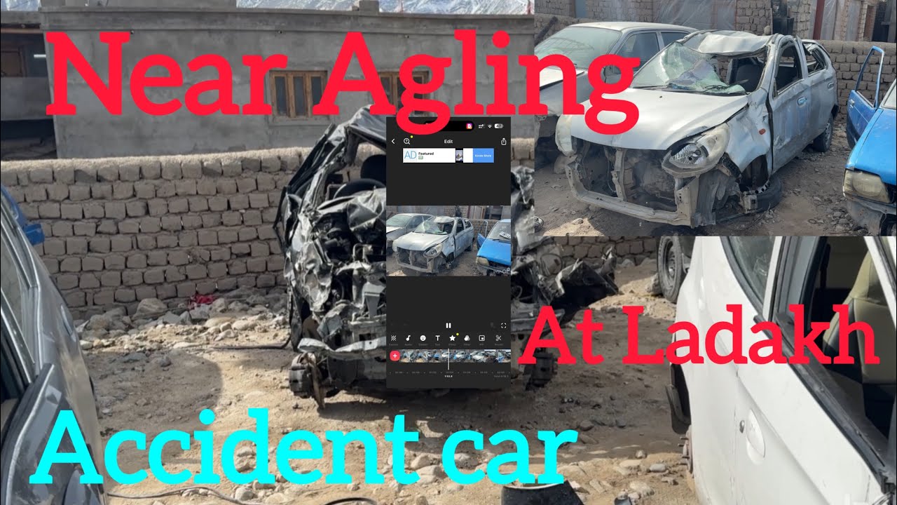 Accident car in Ladakh#￼￼ Spare parts#tibetanvlogger 