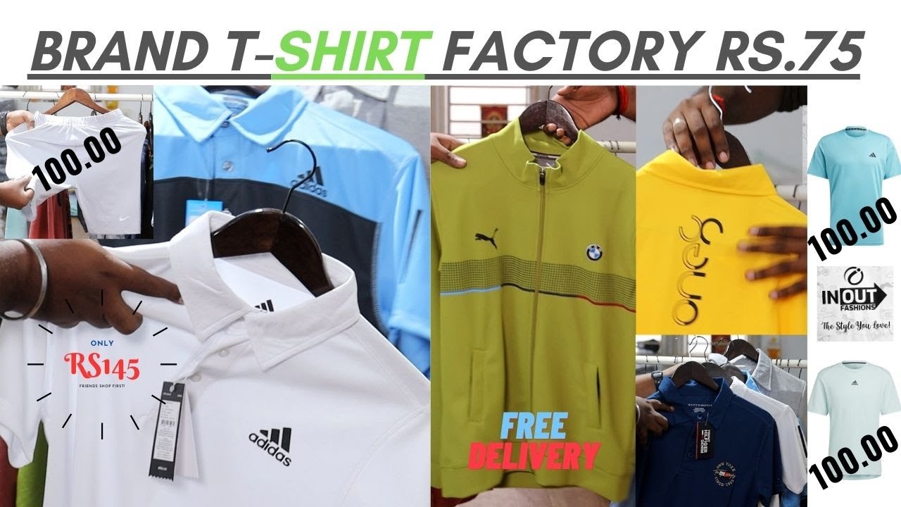 BRAND T-SHIRT FACTORY ( STARTING RS:75 ) LOW PRICE DRESS FACTORY  | #trending #viral #tamil #fashion