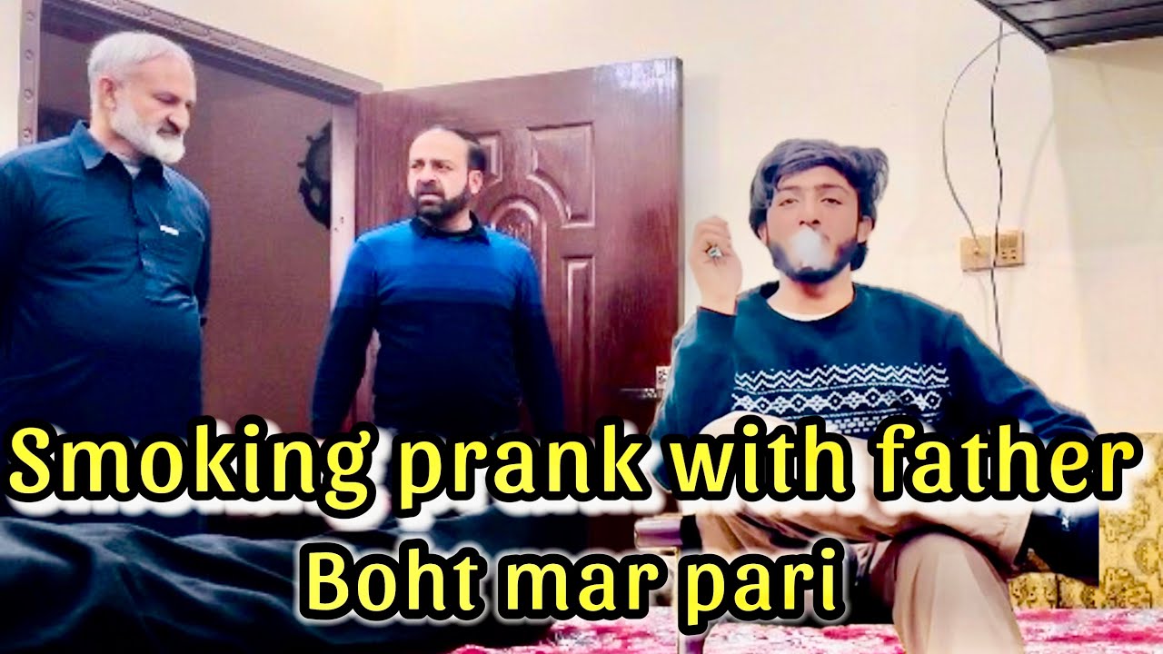 Smoking prank with father 👨 boht mar pari 😖#@Zaminjutt313