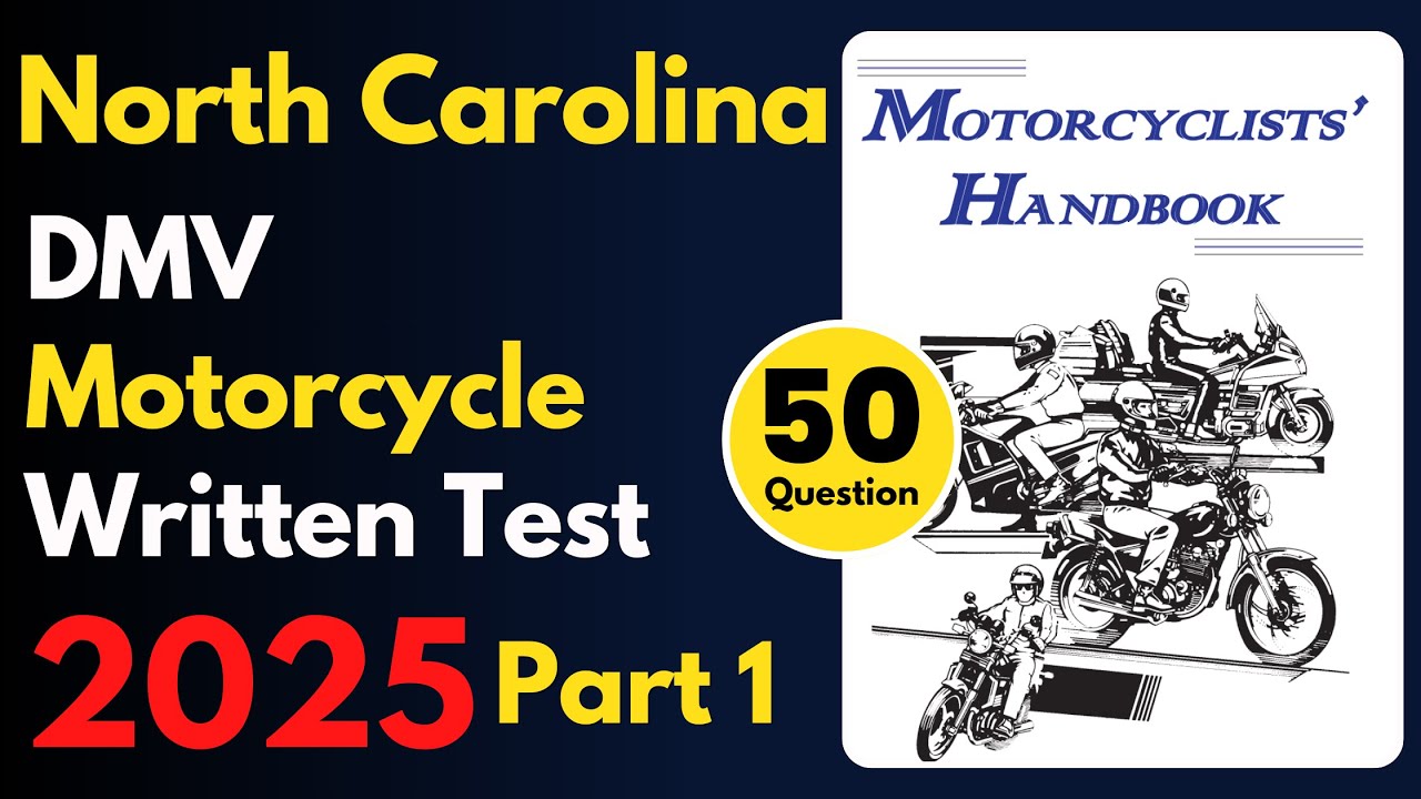 North Carolina Motorcycle Written Practice Test | Part 1 | DMV Motorcycle Written Practice Test