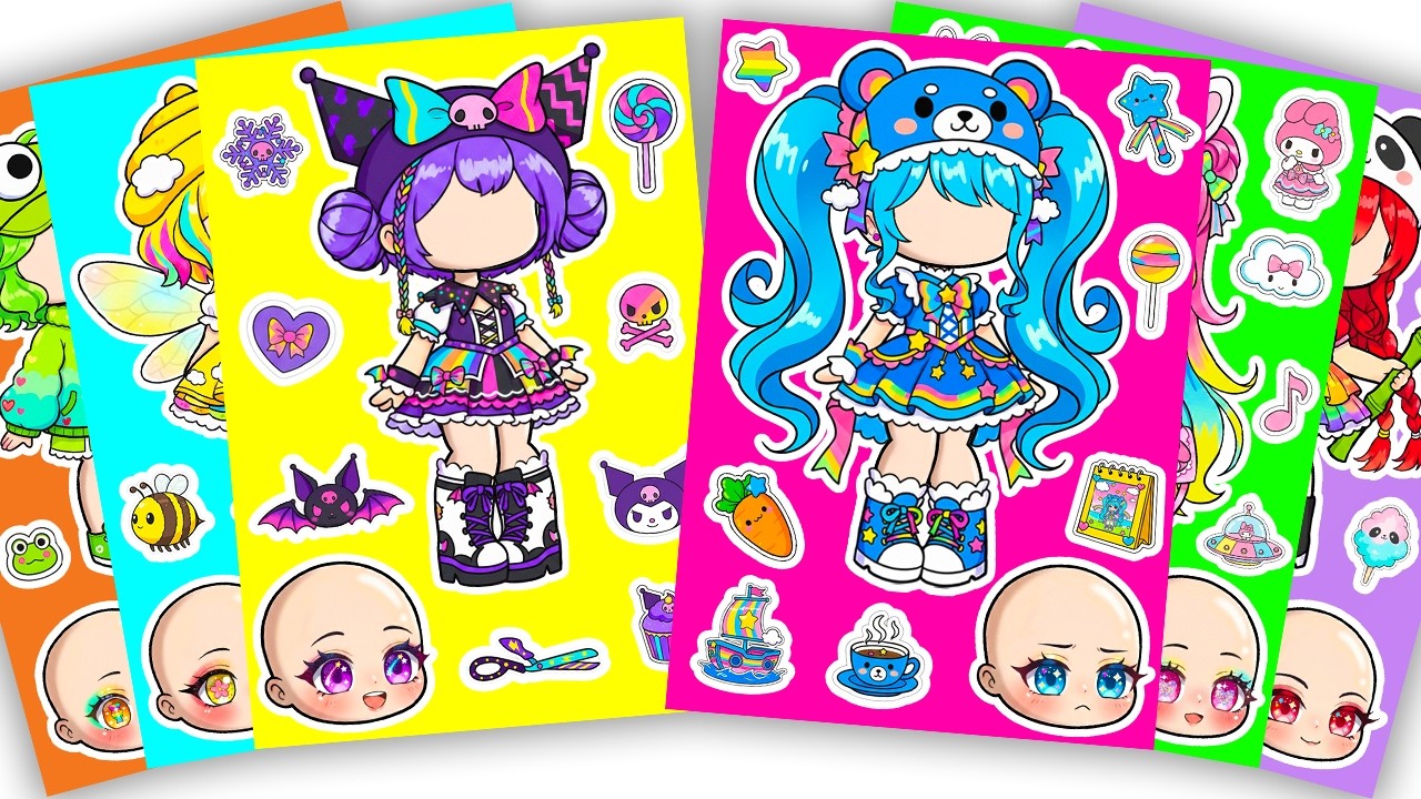 ❤Paper DIY❤ Cute Sanrio Series X Gacha Sticker Book #Kuromi #Melody #paperdiy #asmr #gachalife