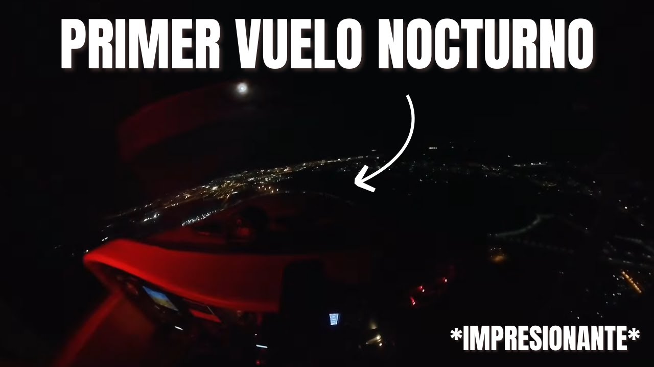 Vuelo un avión por la noche por primera vez...