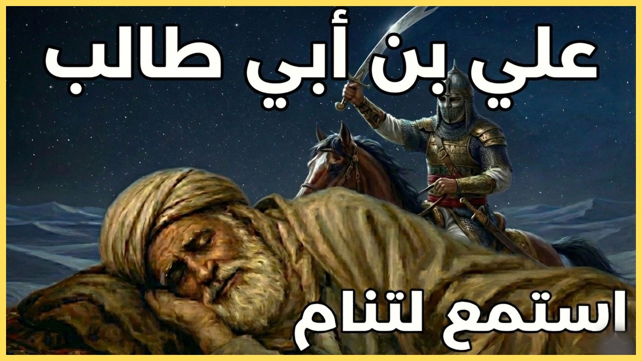 قصة أسد الله علي بن أبي طالب المبكية 💔 من النوم في فراش الموت إلى غدر ابن ملجم | استمع لتنام