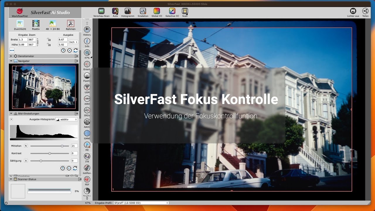 Messerscharfe Scans mit der Fokus-Kontrolle in SilverFast 9