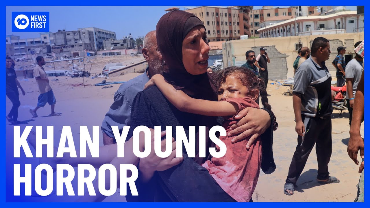 Israeli Strikes Kill 90 Palestinians In Khan Younis Humanitarian Zone | 10 News First