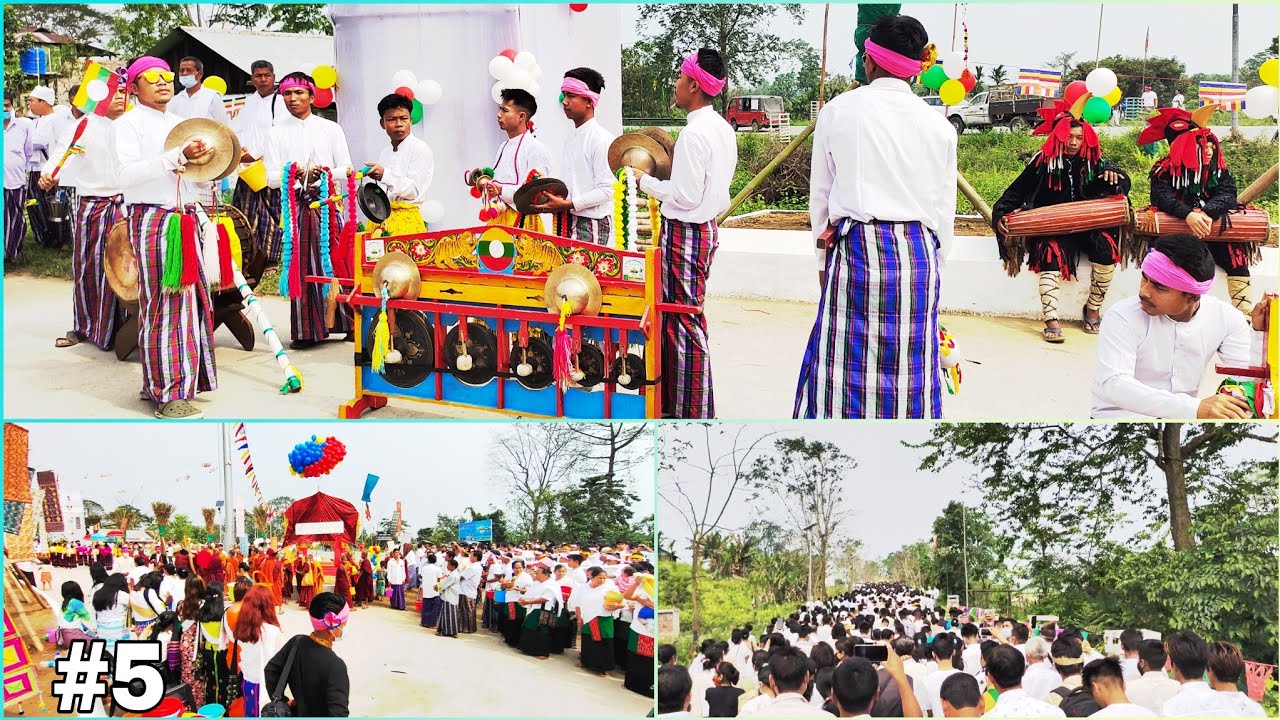 Musical Entry to Golden Pagoda, Namsai at Grand Poi Sangken Festival | Arunachal Pradesh | India
