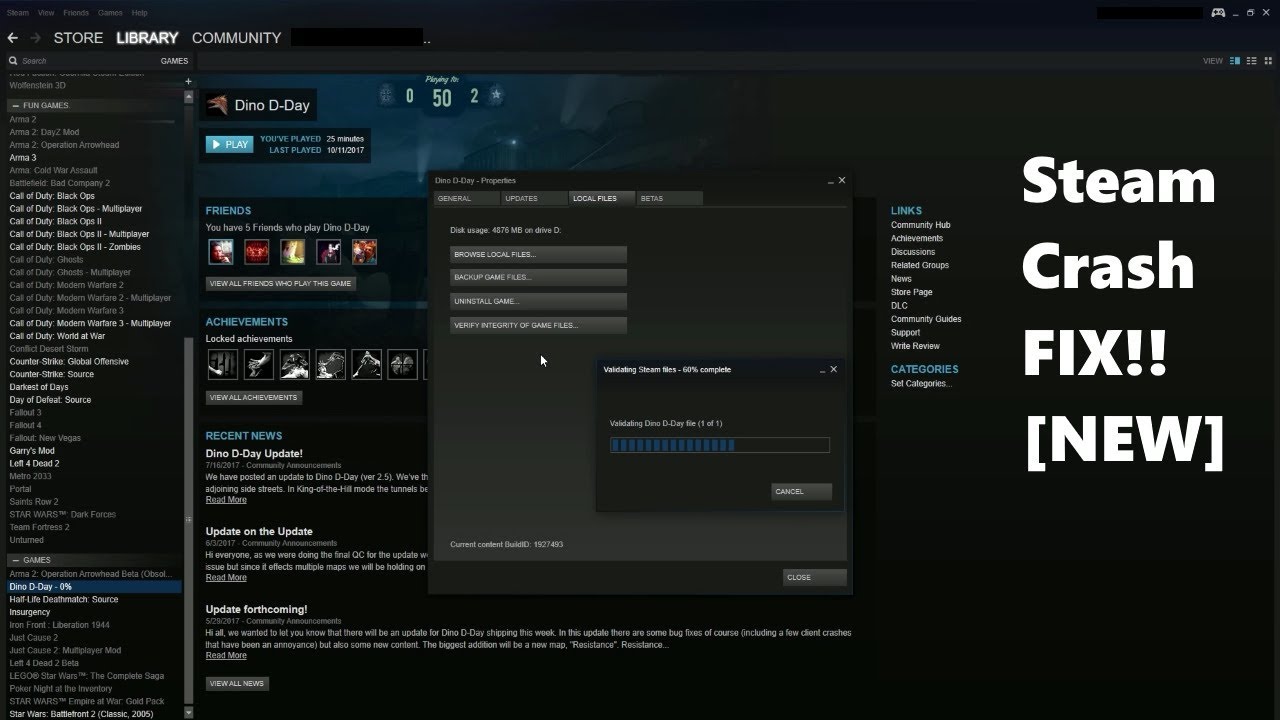 Steam Games Crashing and Not Launching FIX!!! [2018]