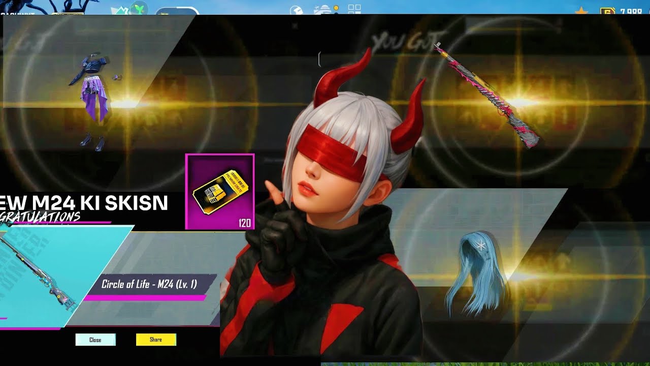 😍GOT FREE UPGRADE M24 SKIN IN BGMI🔥PREMIUM CRATE OPENING | CIRCLE OFLIFE M24 | PREMIUM CRATE #BGMI
