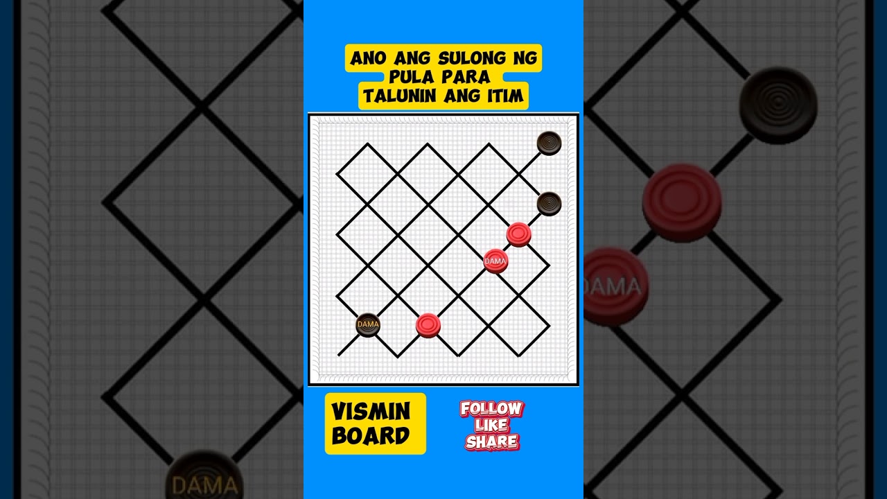 DAMA PUZZLE STRATEGY: Tira ang pula talo ang itim