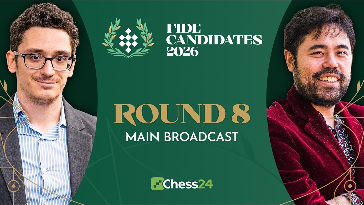 FIDE Candidates 2026: Fabiano v. Hikaru Clash As Sindarov Looks To Preserve Lead! Rd 8