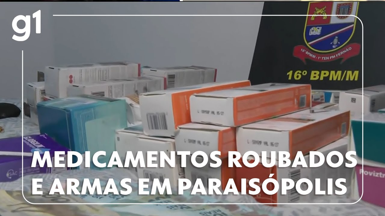 Polícia apreende medicamentos roubados em armas em Paraisópolis, SP