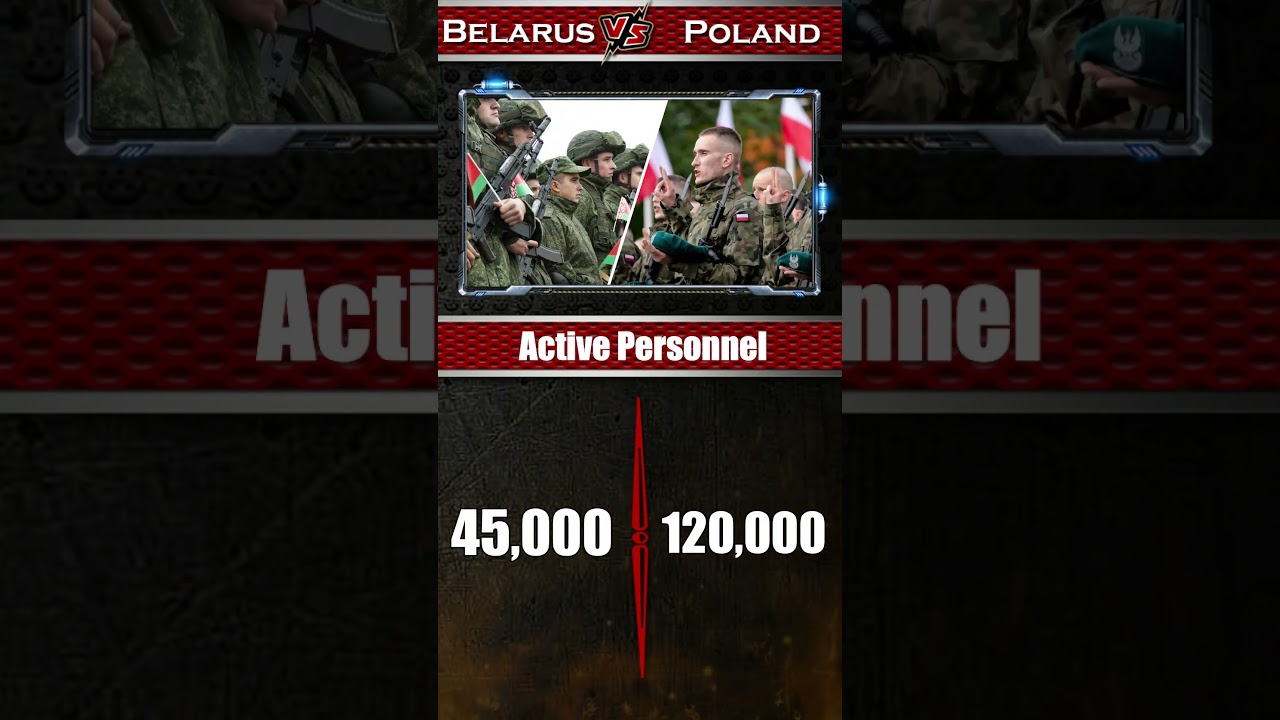 Belarus vs Poland Military Comparison 2023  #military #militarybalance #army #war #militarydrills