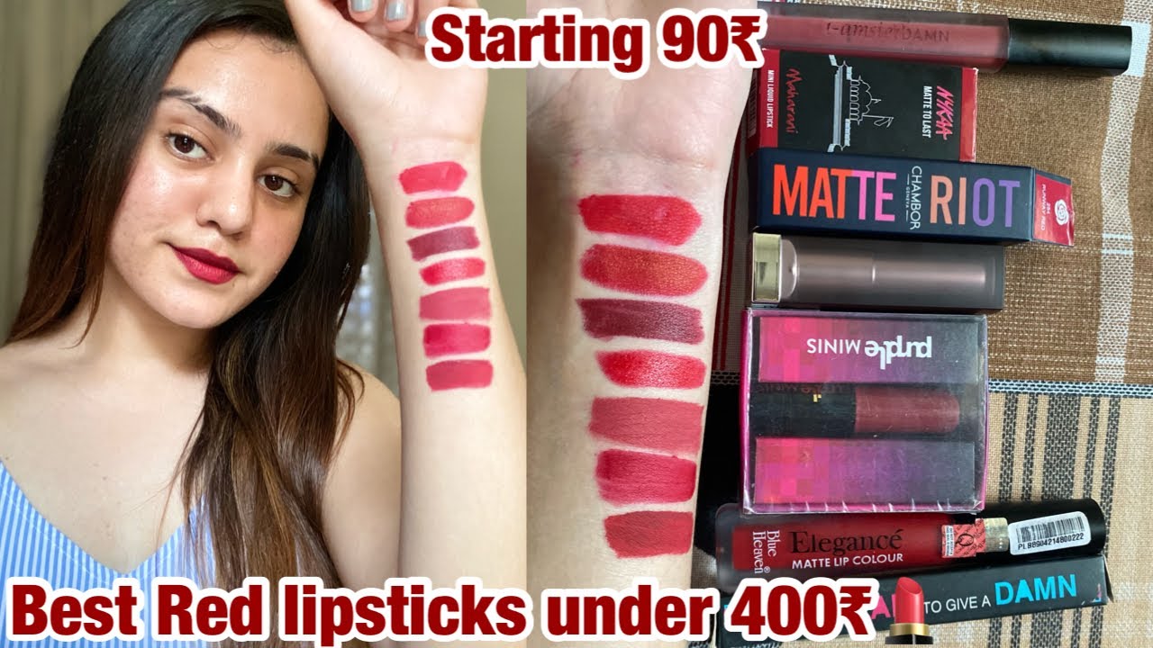 Best Red Lipsticks starting from 80₹/ under 400₹/ Red lipsticks for Indian skin/ kp styles
