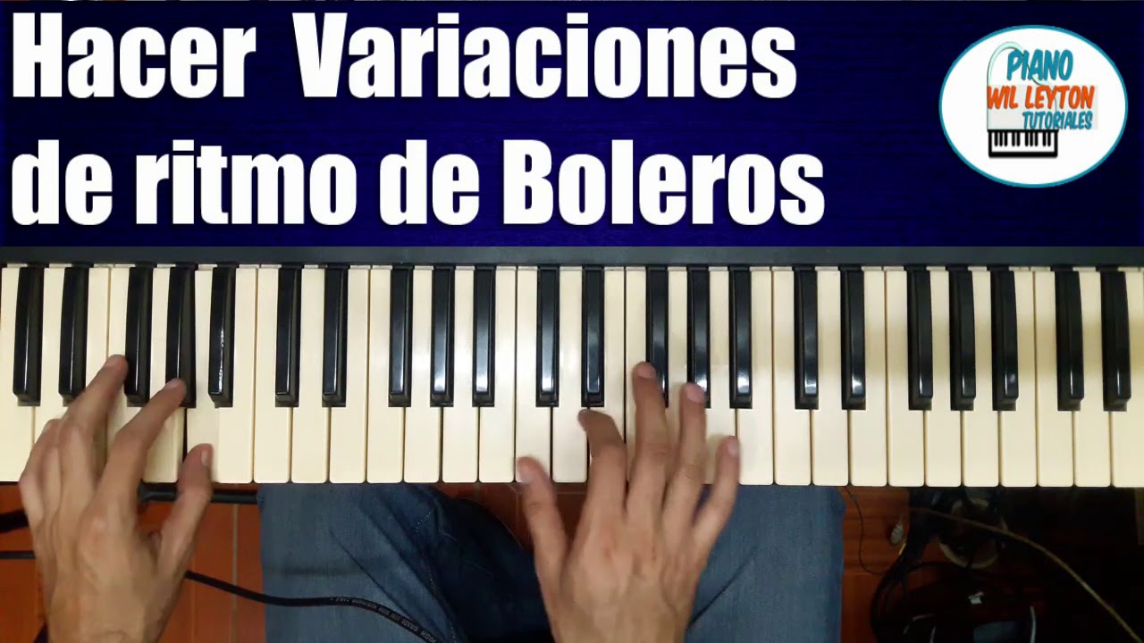 Como hacer Ritmo de Bolero en piano bien facil 🎹 / Tutorial Piano Super facil