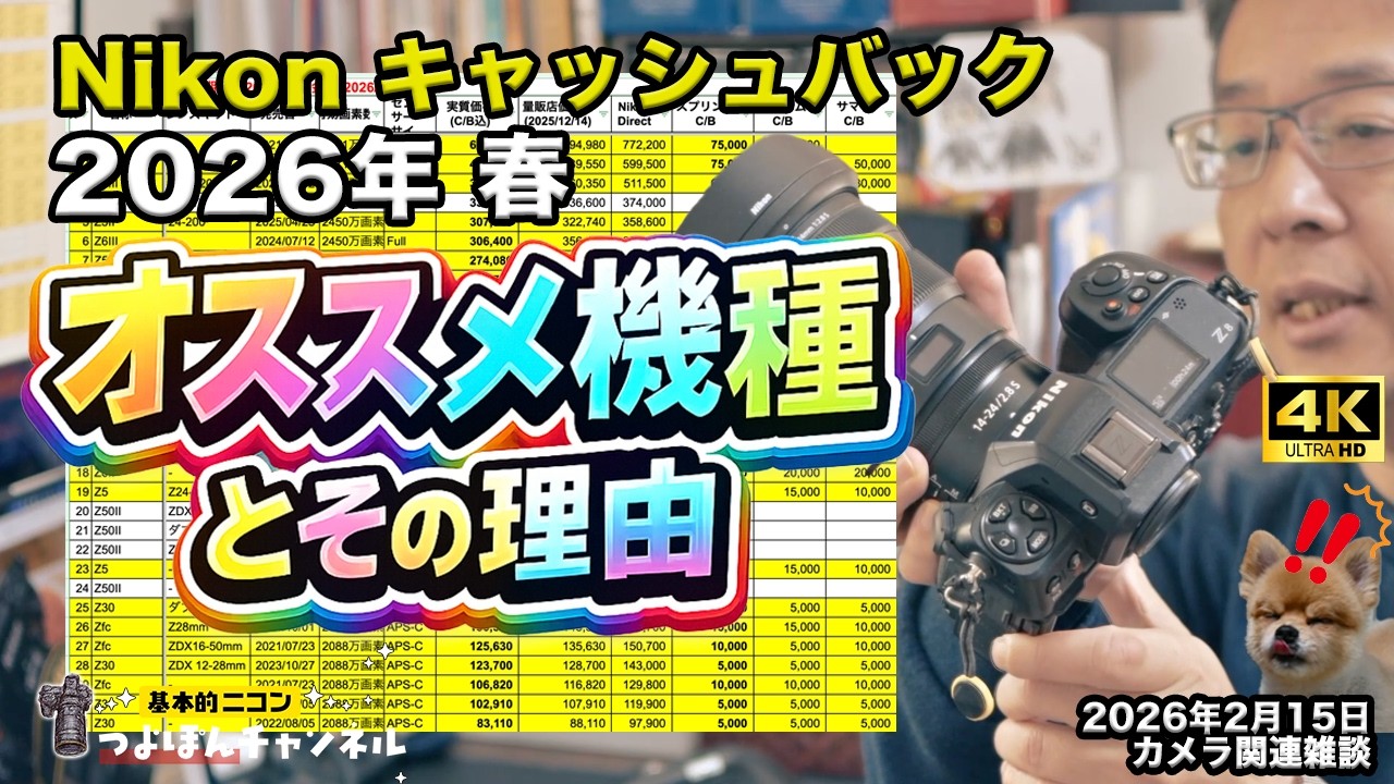 Nikon 2026年 春のキャッシュバック！オススメ機種とその理由