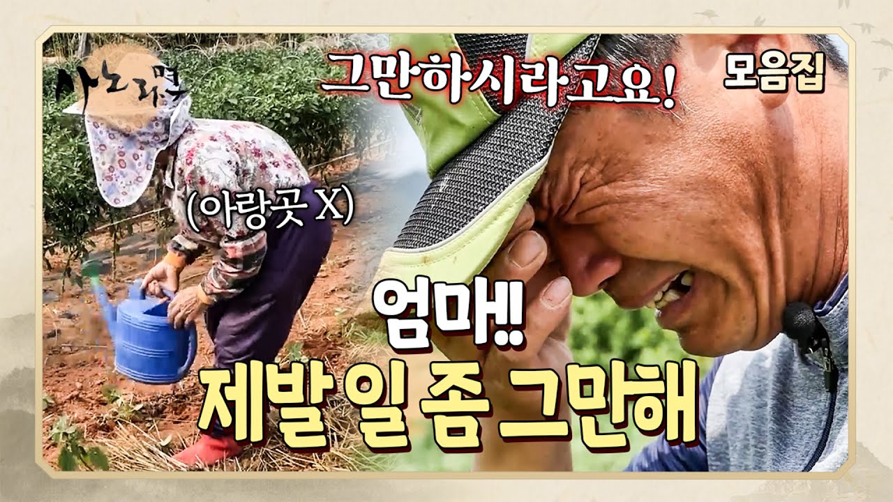허리 아파서 주저앉고, 협심증으로 못 깨어나시기까지 했던 어머니가 잘못될까 봐 걱정되는 아들 | 사노라면 모음집