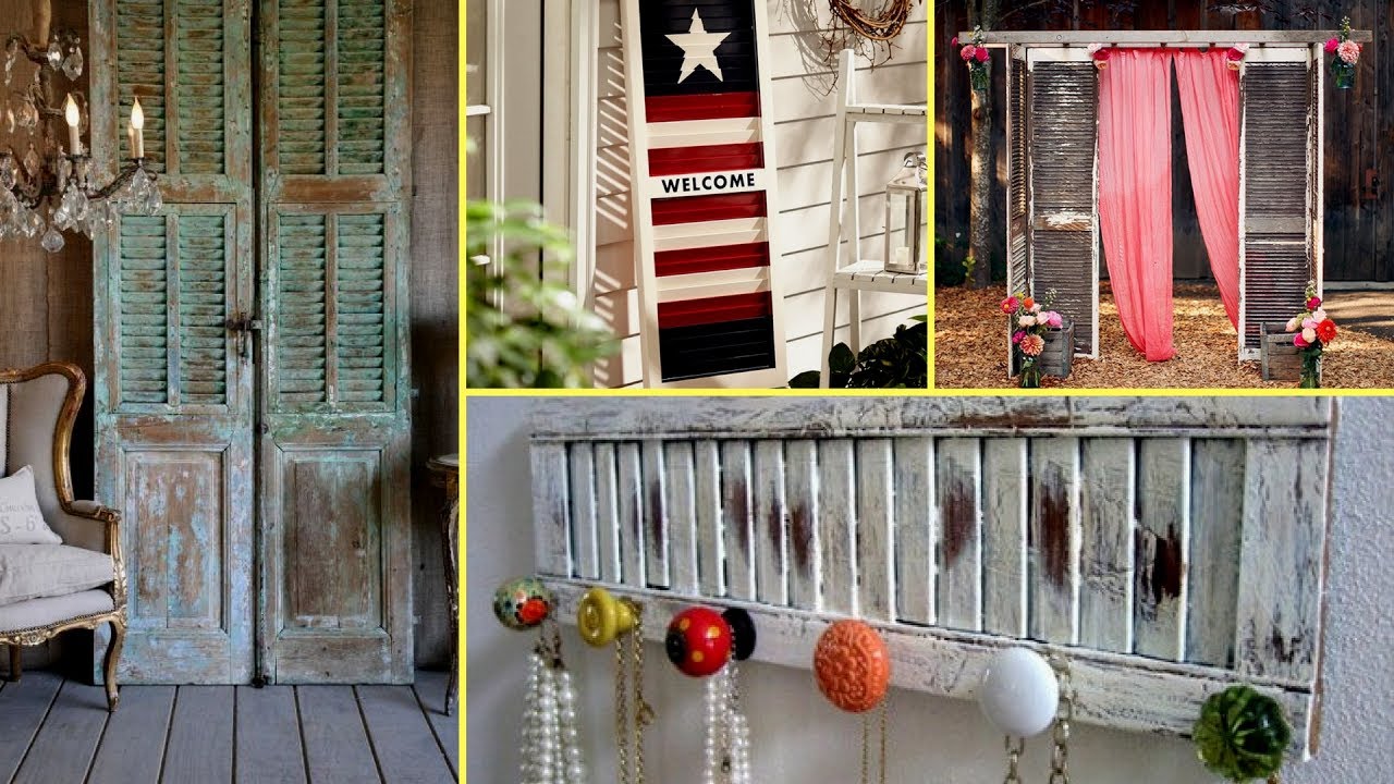❤ DIY Shabby chic shutter decorating ideas-farmhouse style / Interior Design// Flamingo  mango//❤