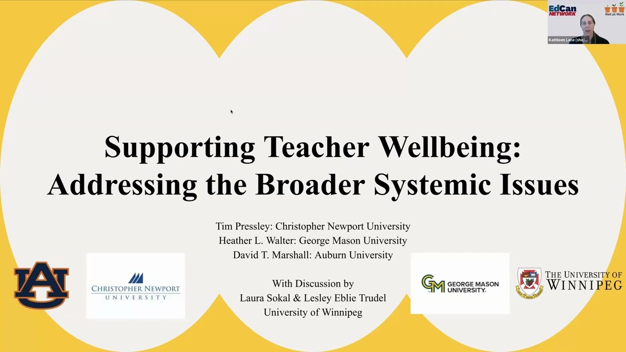 Supporting Teacher Wellbeing: Addressing the Broader Systemic Issues