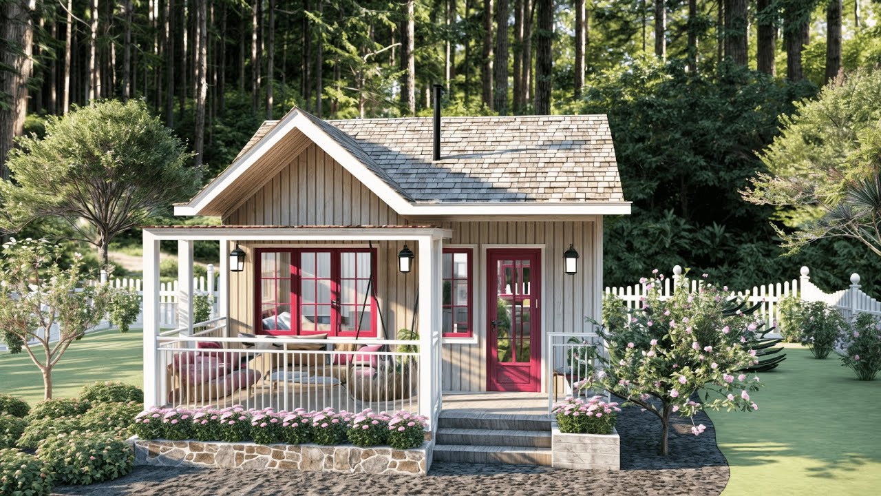 Charming 6x6 m Tiny House Design (19'x19')